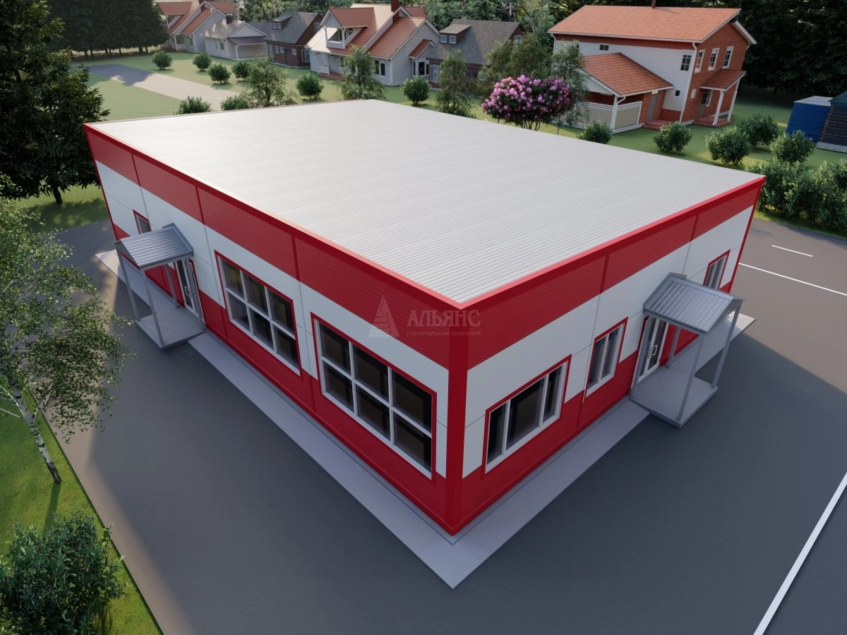 3D визуализация Кафе-столовая из сэндвич-панелей - фото 4