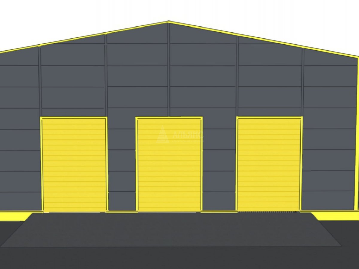 3D визуализация Грузовое СТО из сэндвич-панелей - фото 2