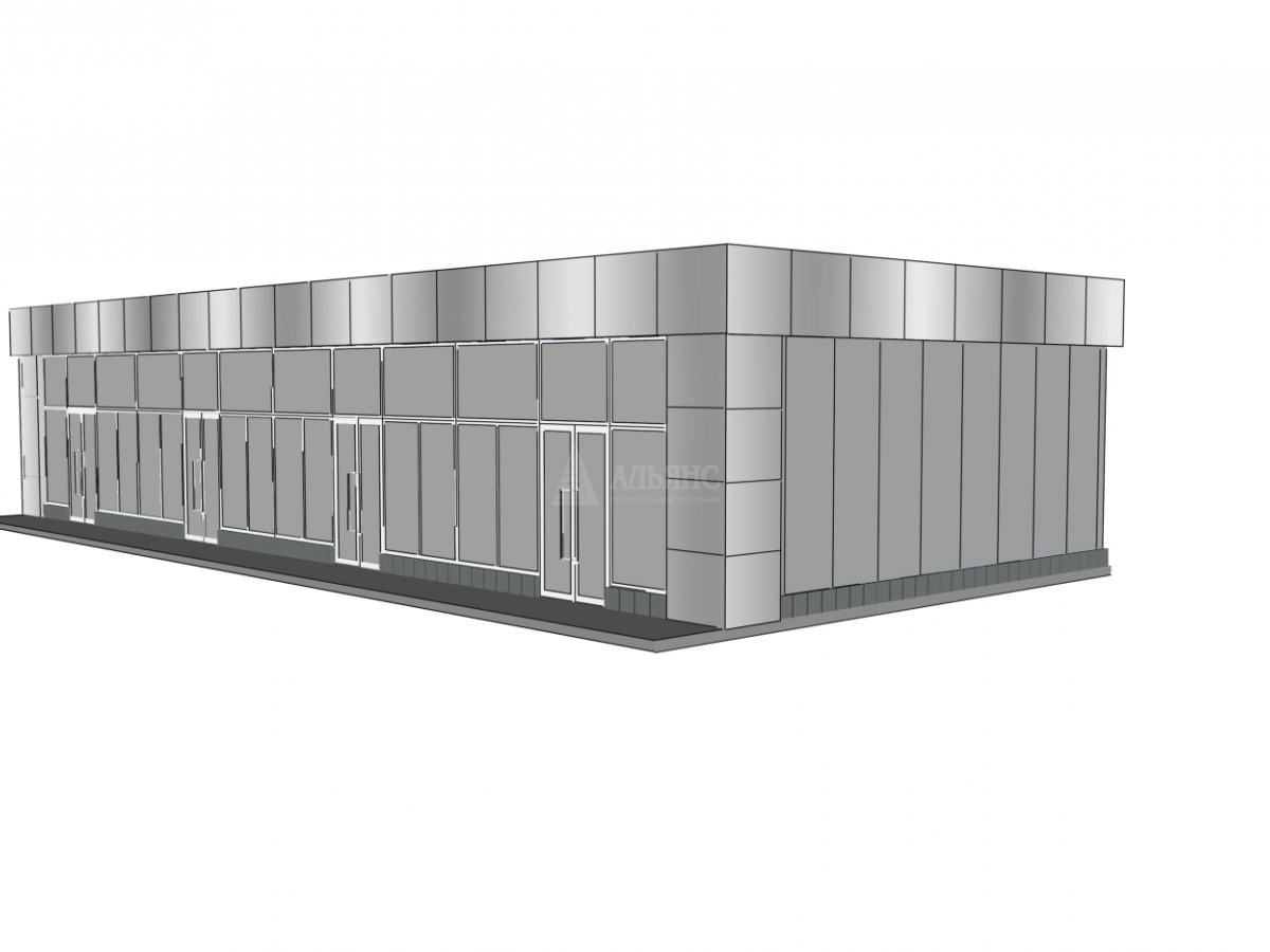 3D визуализация Магазины, ТЦ из сэндвич-панелей, павильоны из сэндвич панелей - фото 5