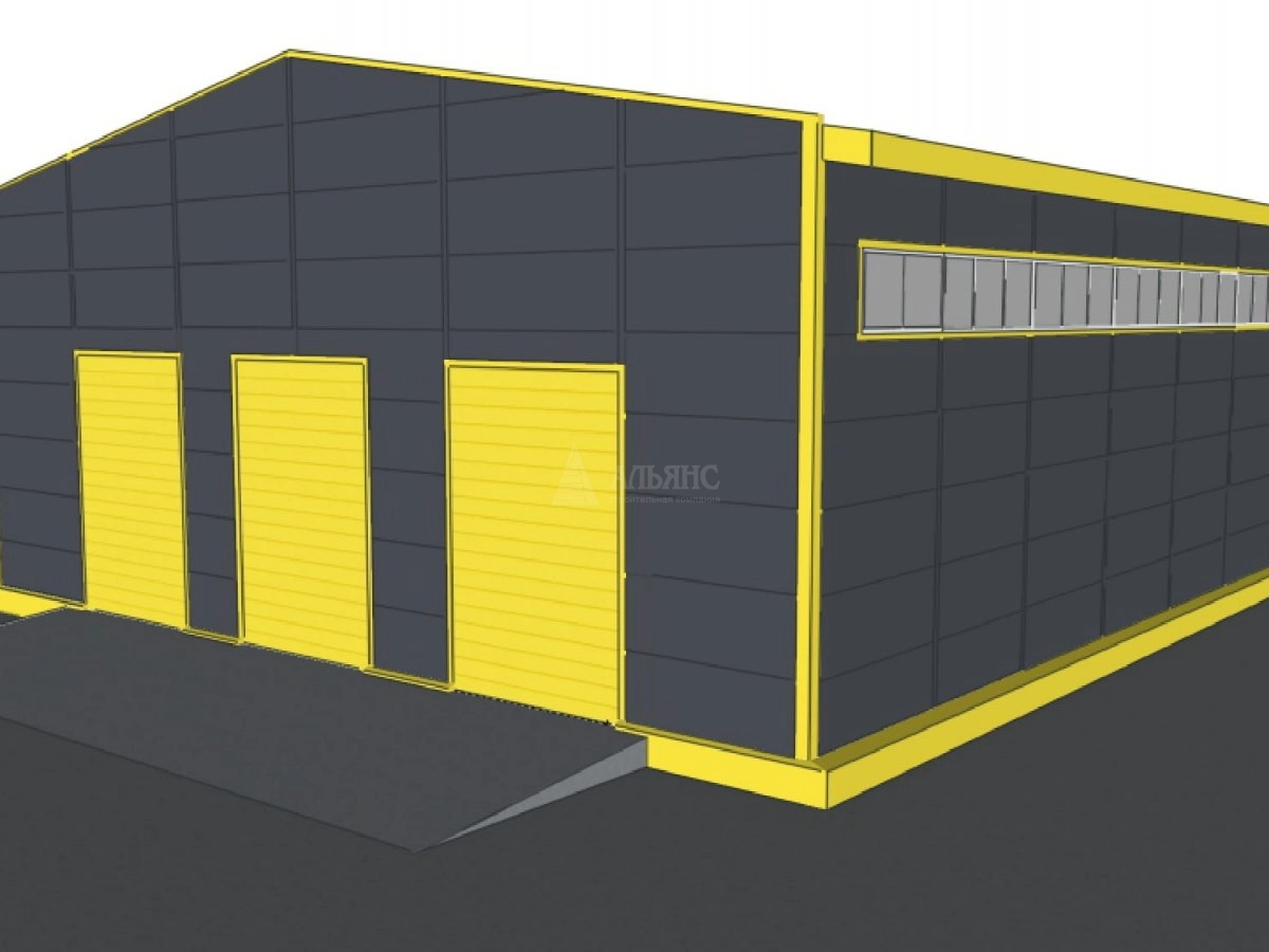 3D визуализация Грузовое СТО из сэндвич-панелей - фото 8