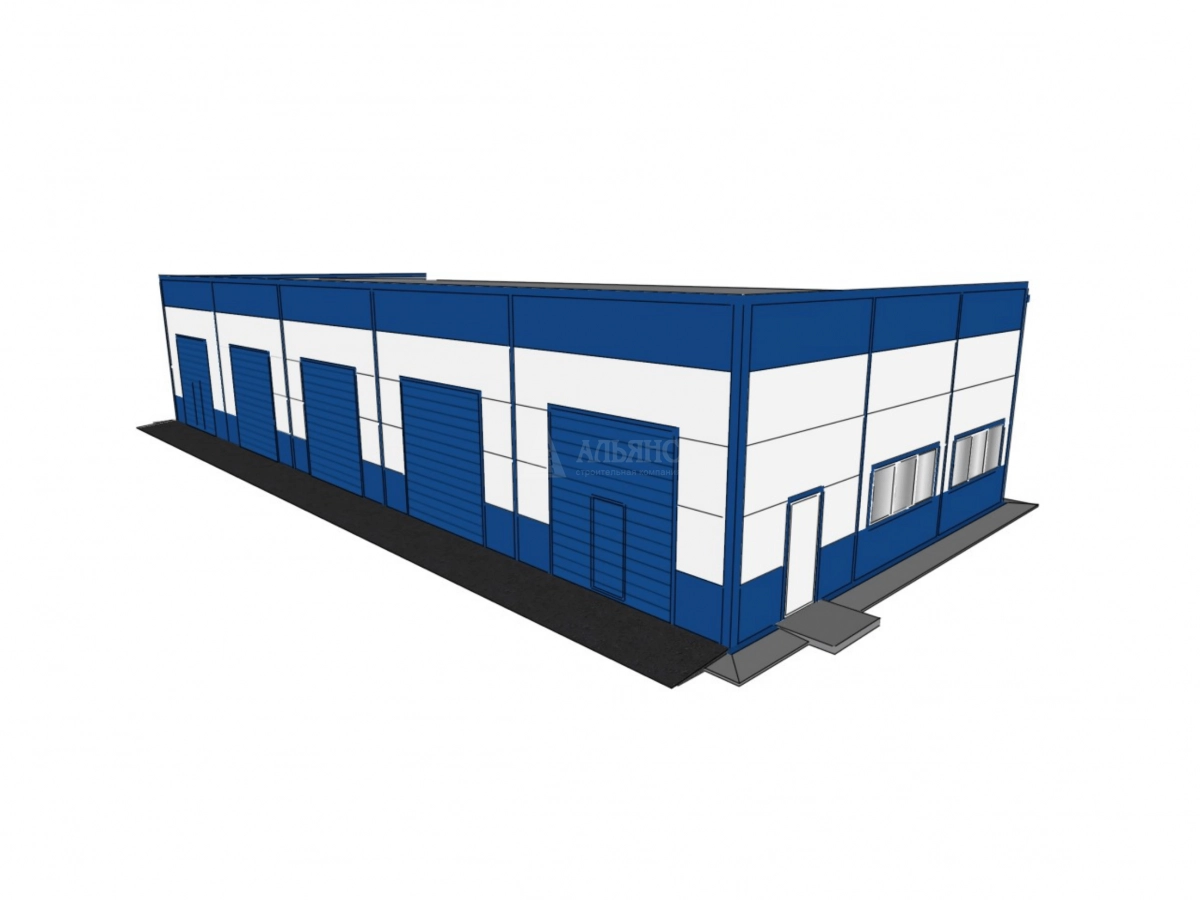 3D визуализация Автомойка из сэндвич-панелей - фото 7