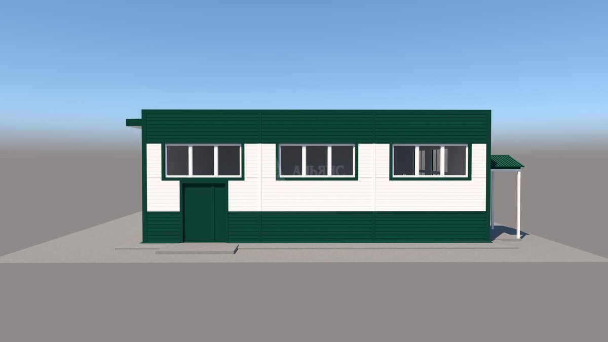3D визуализация Магазин из сэндвич-панелей - фото 11